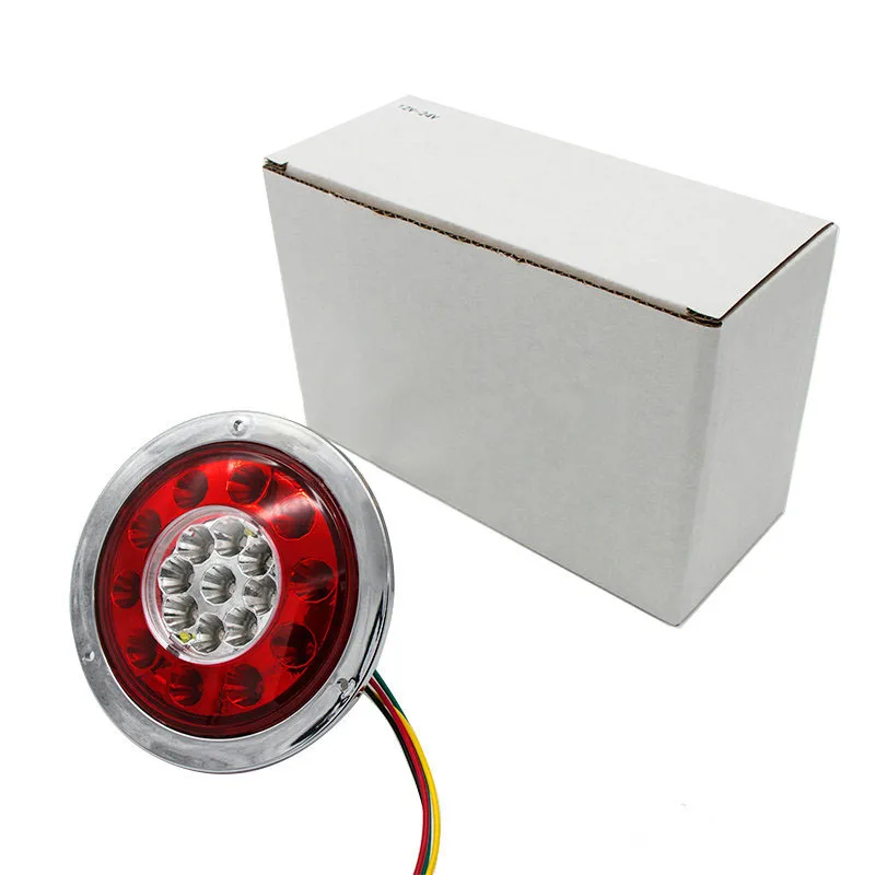 2 шт 4 круглые красные/Янтарные 16LED грузовые трейлеры тормозные поворотные сигнальные задние фонари лампы