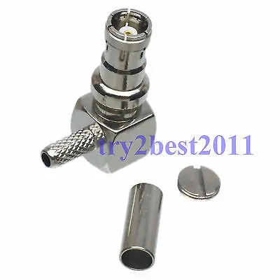 

DHL/EMS 50 pcs Connector Fakra SMB jack pin crimp RG174 RG316 LMR100 COAXIAL Right angle -C1
