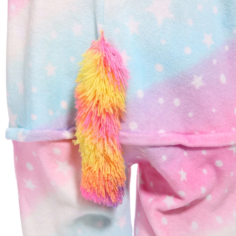 Пижама Kigurumi Unicorn Фланелевая для взрослых животные стежок унисекс мальчики