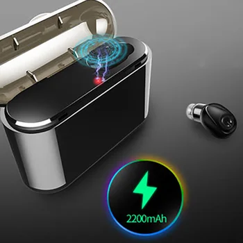 

TWS True Wireless Earbuds 5D Stereo Bluetooth Earphones Mini Sport Waterproof Headfrees with Microphone 2200mAh Power Bank