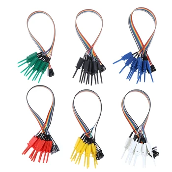 

10pcs 300mm High Efficiency Test Hook Clip Logic Analyzer Cable Gripper Probe Test Clamp Kit