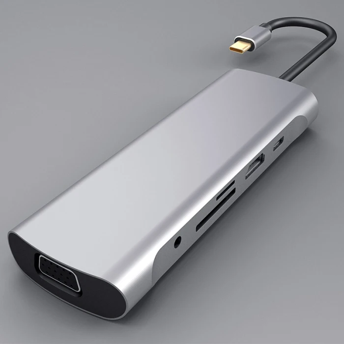 Набор контактов для тестирования 10 в 1 Тип C на HDMI VGA usb-хаб адаптер конвертер устройство для считывания с tf-карт для портативных ПК компьютер JHP-Best