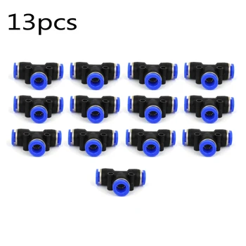 

12x Pneumatic T Connector Air Tube Quick Release Connector Adapter Replacement