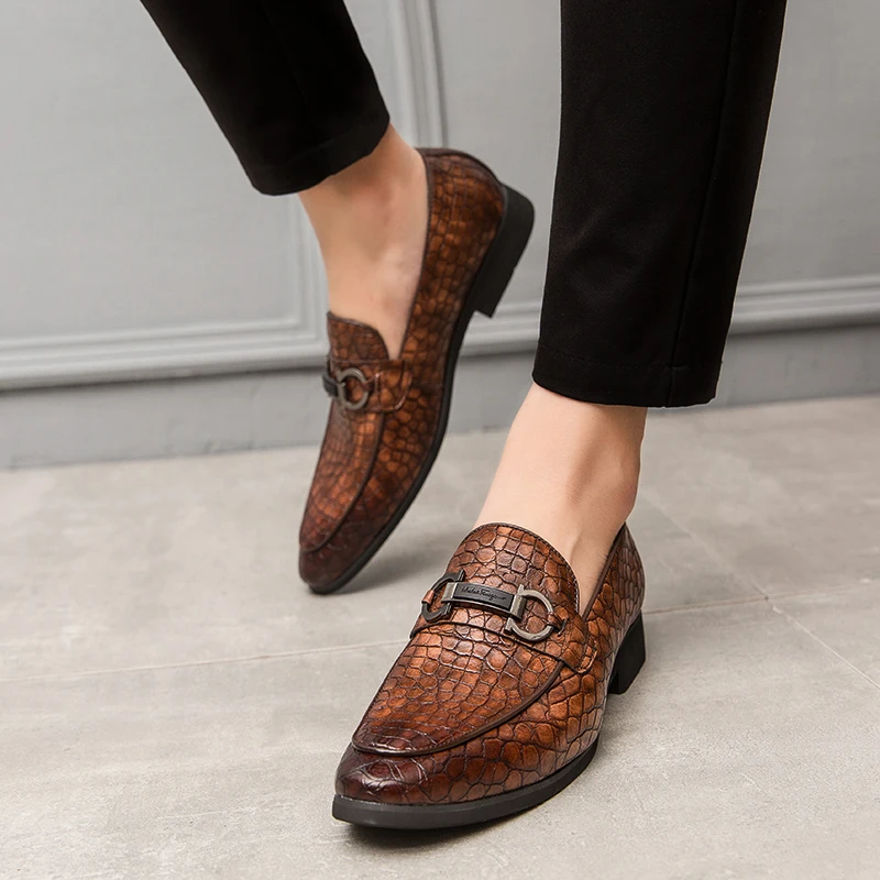 Новинка 2019 года; Роскошные осенние кожаные мужские Ботильоны; модель крокодиловой кожи; удобная Качественная мужская обувь