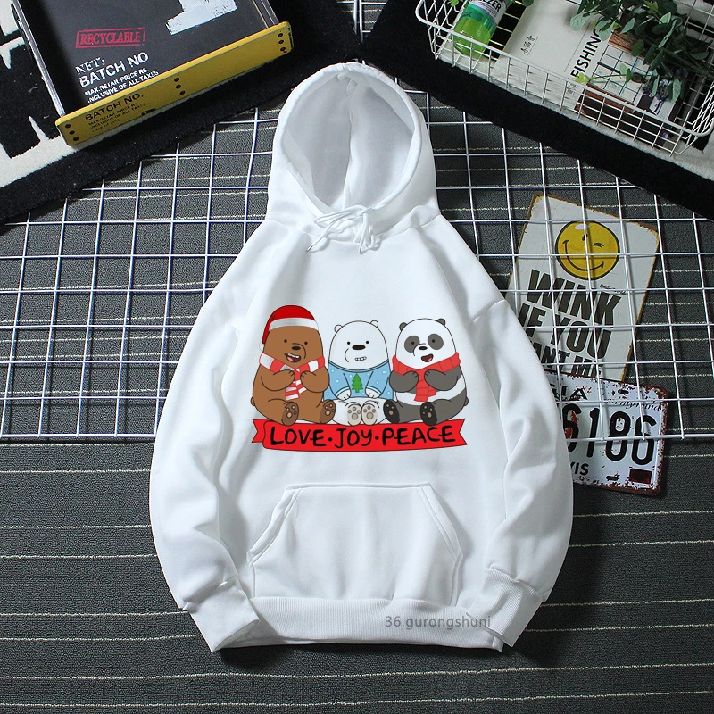 

funny bears panda cartoon print kids clothes girls/boys hoodie kawaii Christmas gift for kids sudadera girls/boys clothes