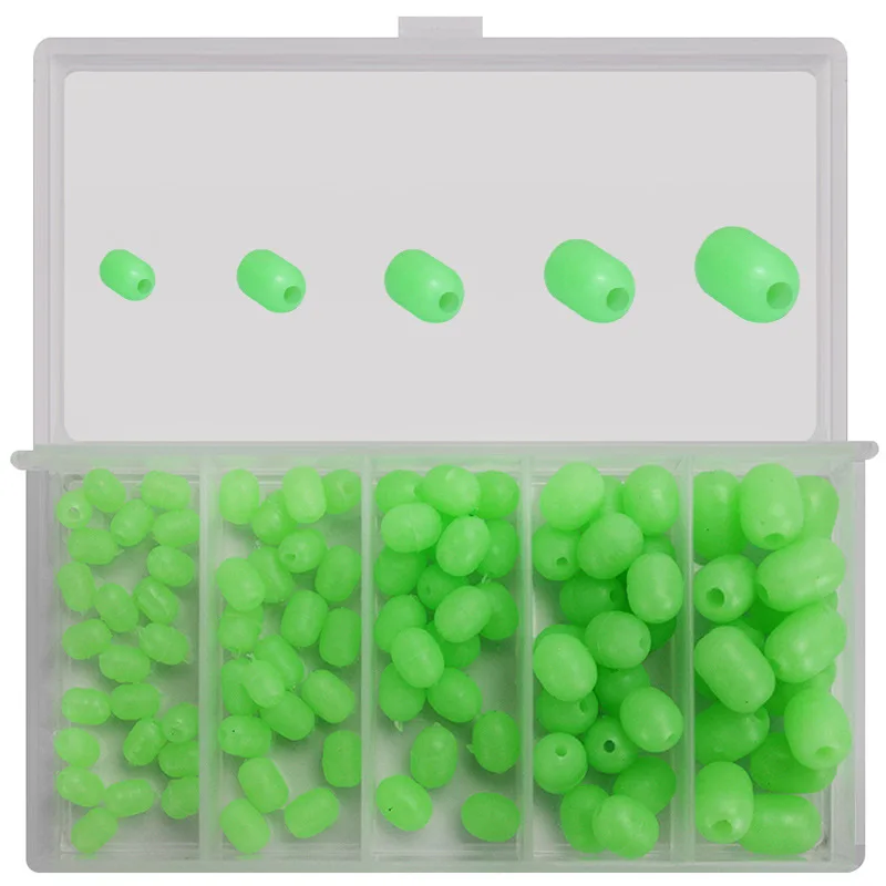 100pcs/box Cylindrical Luminous Beads Fishing lures hooks Space