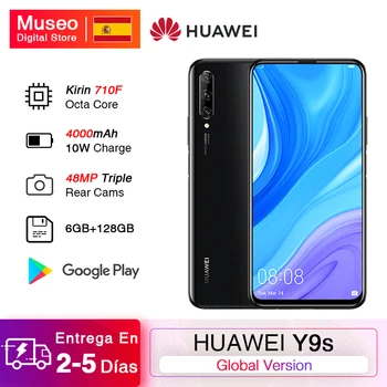 Перейти на Алиэкспресс и купить Премьера глобальная версия Huawei Y9s 6 ГБ 128 ГБ 48MP смартфон Threefold AI Cam авто-всплывающий фронтальная камера 6,59 дюймсотовый телефон