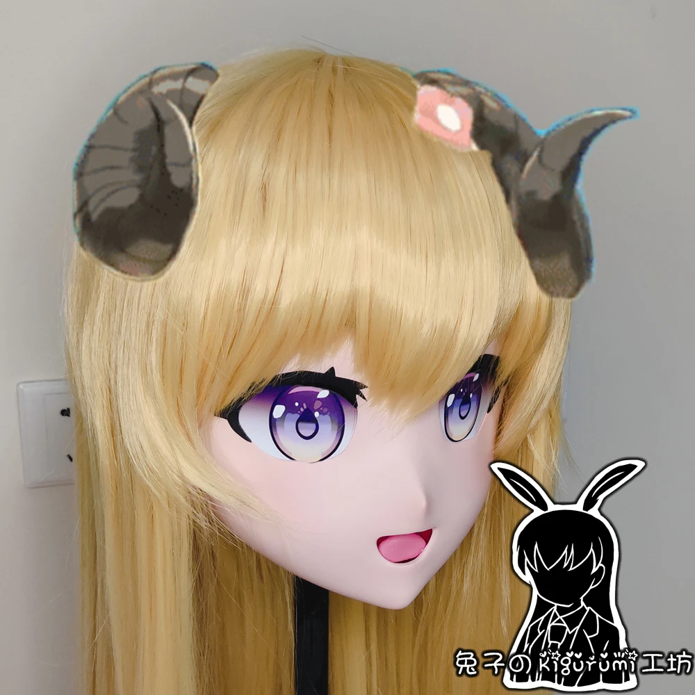 (RB1011)Full Head Female Resin Cosplay Japanese Role Play Kigurumi Mask Crossdresser Doll Transgender Mask