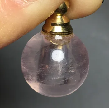 

1pcs NATURAL rose pink crystal quartz crystals perfume bottle healing