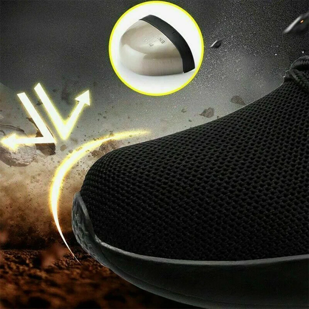 Safety Work Shoes Men Indestructible Ryder Shoes Puncture-Proof Safety Shoes Trainers Steel Toe Work Boots D20