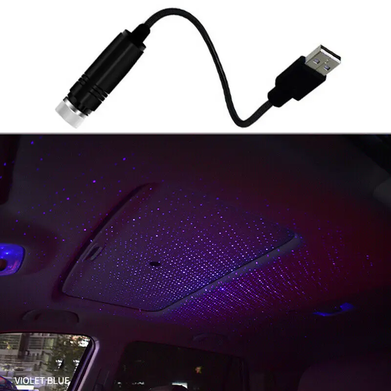 USB проектор со Звездной светодиодсветодиодный подсветильник кой Вращающейся на