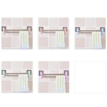 

Seamless Stainless Steel Double Towel Rack Towel Rack Towel Bar Free Punching Suction Cup Towel Rack