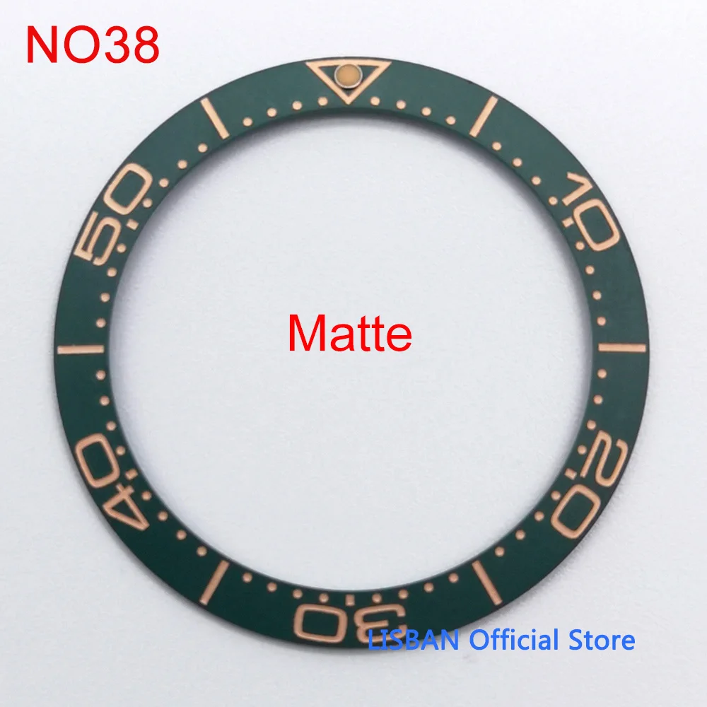Premium Ceramic Bezel Insert for Watch Cases - 38mm Outer Diameter