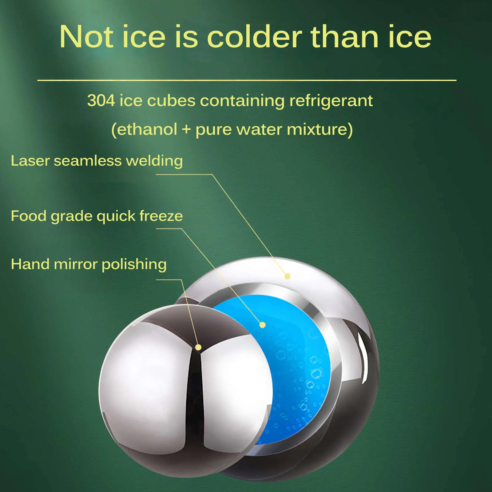 2pcs Whiskey Metal Balls FoodGrade Stainless Steel Ice Balls Whiskey Round Stones Set Whiskey