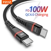 PZOZ 100W PD USB C to USB Type C Cable Quick Charge 4.0 60W Fast Charging For MacBook IPad Pro Samsung Charger Cord USB-C Cable ► Photo 1/6