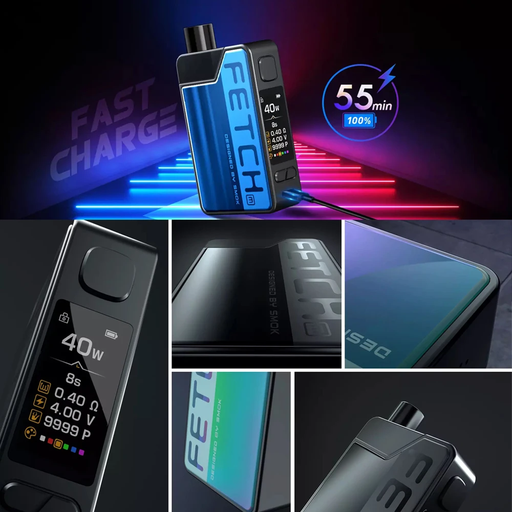 Оригинальный набор SMOK Fetch Mini 40 Вт электронная сигарета аккумулятор 1200 мАч вейп