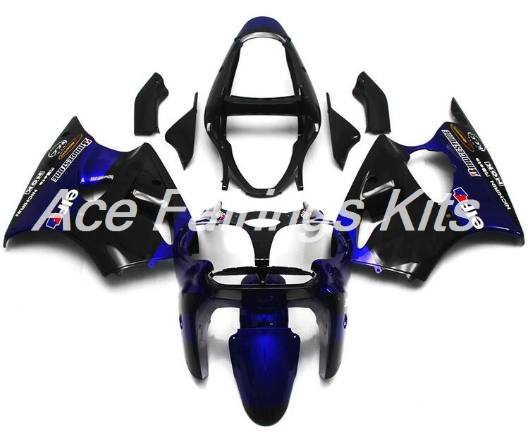 Впрыска ABS Полный обтекатели комплект подходит для Kawasaki ZX6R 2000 2001 2002 ZX-6R 00 01 02 ниндзя 636 Кузов Набор Синий Черный