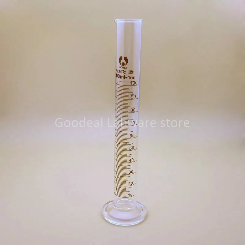 4pcs/set(10ml, 25ml, 50ml, 100ml) Laboratory Graduated Thicken Glass Measuring Cylinder Percision Measuring Tools for School
