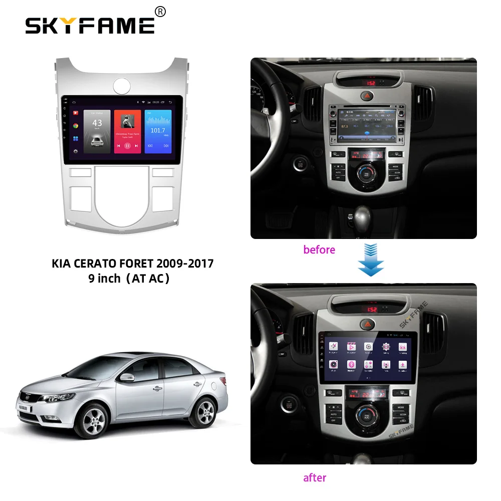 skycélèbre adaptateur fascia de cadre de kit de panneau de montage pour kia cerato kia radio android