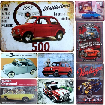 

Decoration Retro Red Car Metal Plate Vintage Metal Tin Sign Retro Plaque Poster Bar Pub Club Wall Home Decor Wall Sticker Poster