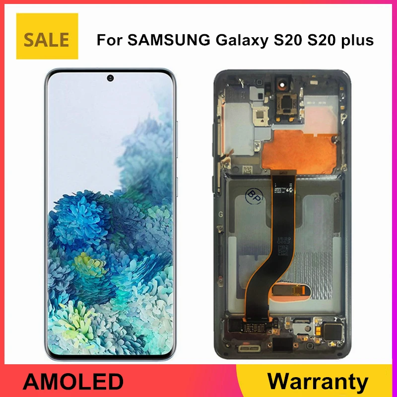 

TFT OEM LCD Display Touch Digitizer Assembly With Frame For Samsung Galaxy S20 AMOLED LCD Assembly For Samsung S20 Plus G985F