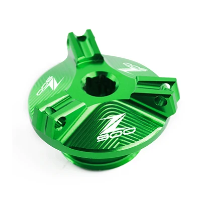 green Аксессуары для мотоциклов M20* 2,5 с ЧПУ моторное масло сливная пробка поддон чашка для орехов Заглушка Крышка для Kawasaki Z900 Z900 логотип - Цвет: green