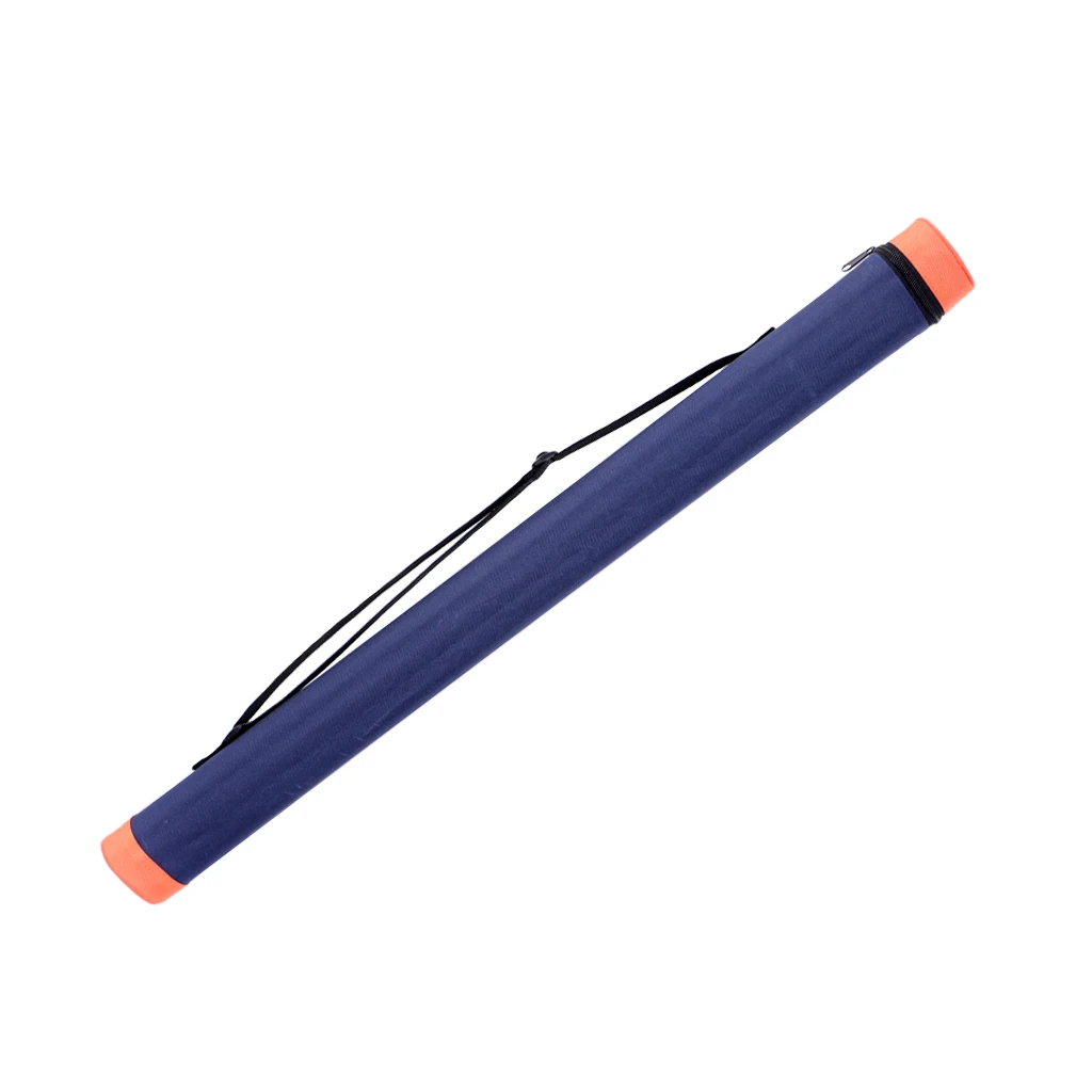 1 Piece Fly Fishing Rod Tube Triangle Rod Tube Storage Case Holder with Carry Strap 