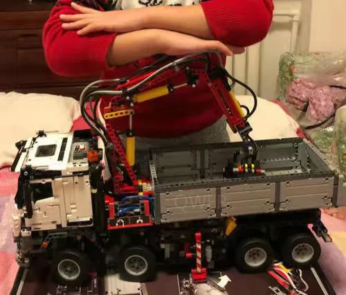 DHL,, DHL 20005, серия technic, модель Arocs, строительные блоки, кирпичи, совместимая игрушка для детей, модель автомобиля 42043