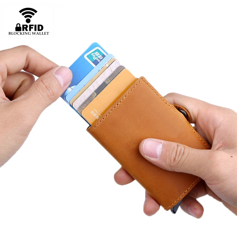 Анти Rfid бизнес банк держатель для карт тонкий id кредитный алюминиевый
