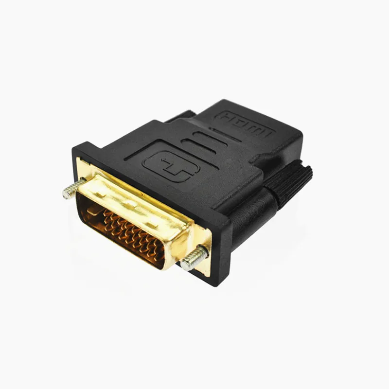 1PC DVI 24+ 1 к HDMI адаптер Кабели 24 К позолоченный штекер для женщин Кабель HDMI-DVI конвертер 1080P для HDTV проектор монитор - Цвет: 1PC