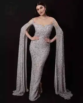 

Evening Dresses 2020 Mermaid For Women Long Sleeve Sequin Dubai Turkey Formal party Night Prom Gowns