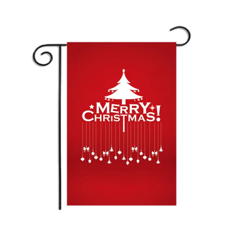 Рождественская серия Садовый флаг мультяшный Печатный декоративный подвесной баннер для наружного двора газона патио крыльца декор год