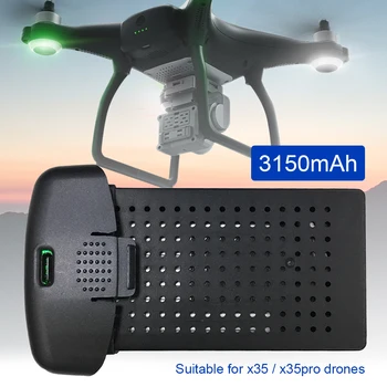 

7.6v 3150mAh Lipo Drone Battery Aircraft Accessories Suitable for X35 / x35pro Quad-axis GPS Aircraft Module Lithium Battery