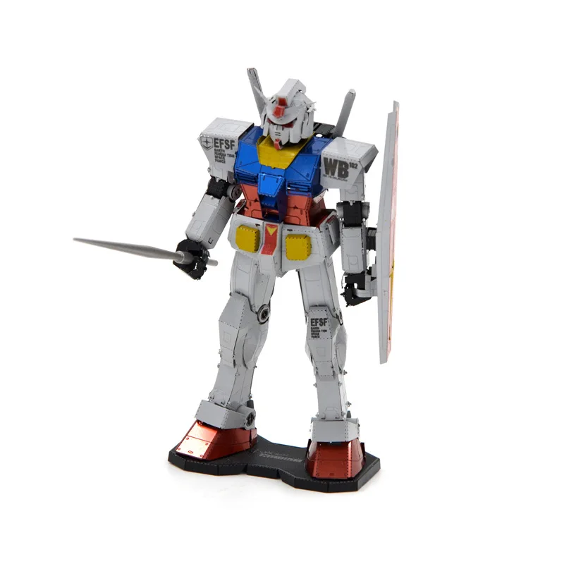 

Pure Metal Fully Stainless Steel Gundam Glue-free Assembled Model RX-78-2 Color Version