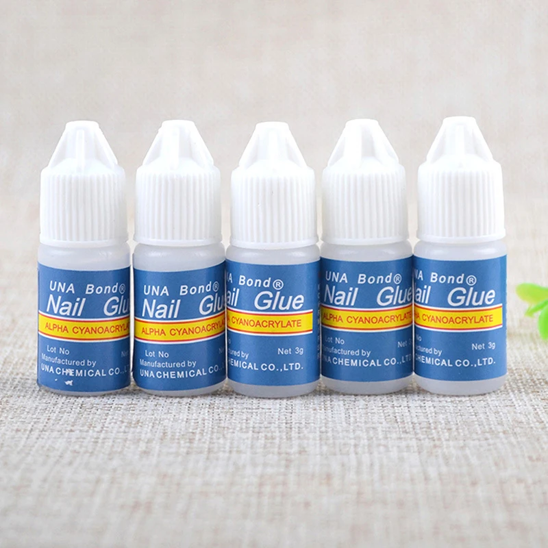 

5x3g Fast drying Nail Glue for UV Acrylic Rhinestones Decoration Nail Stickers Adhesive Liquid Manicure Nail Art Tool