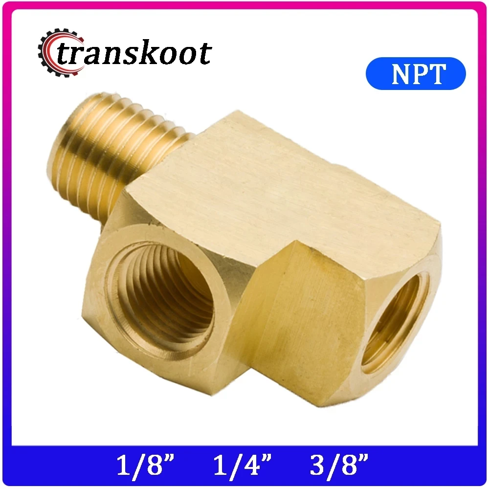 3750 SAE 130424 1/8 1/4 3/8 металлический латунный фитинг для труб Штекерный Тройник уличный