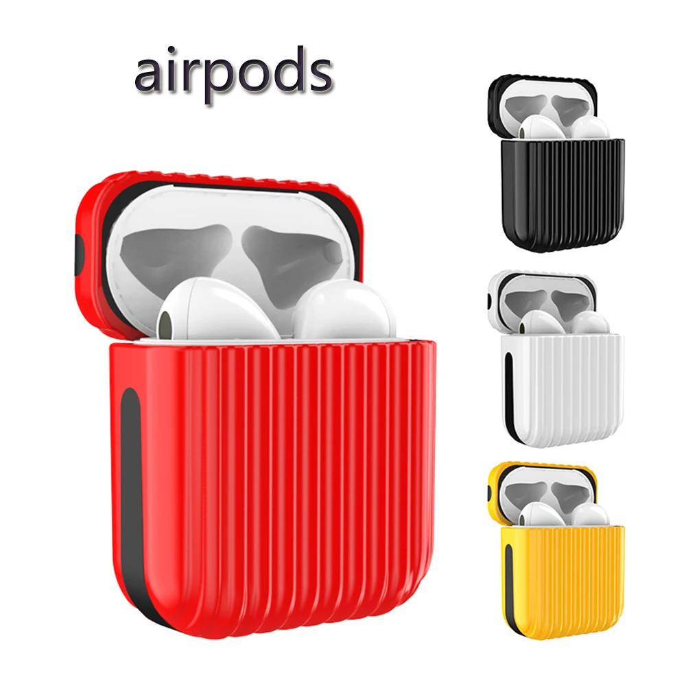 

Suitable for airpods1/2 generation Apple wireless bluetooth headset luggage hard plastic two-color creative protective sleeve