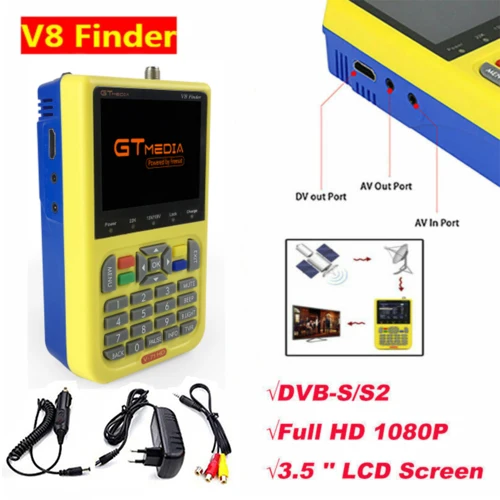 

TV Finder HD satfinder DVB-S2 High Definition Satellite Finder MPEG-4 DVB S2 Satellite Meter Full 1080P HD Finder lnb sat finder