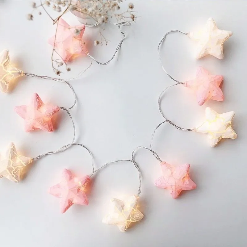 Garland LED Chrismas Lights USB Garland Lights Star Light String Chanukah Chain Lamps Twinkly Warm Light Indoor Decor New Year