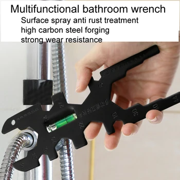 

Multi functional bathroom wrench faucet maintenance tool table basin water hose installation and removal loosening device