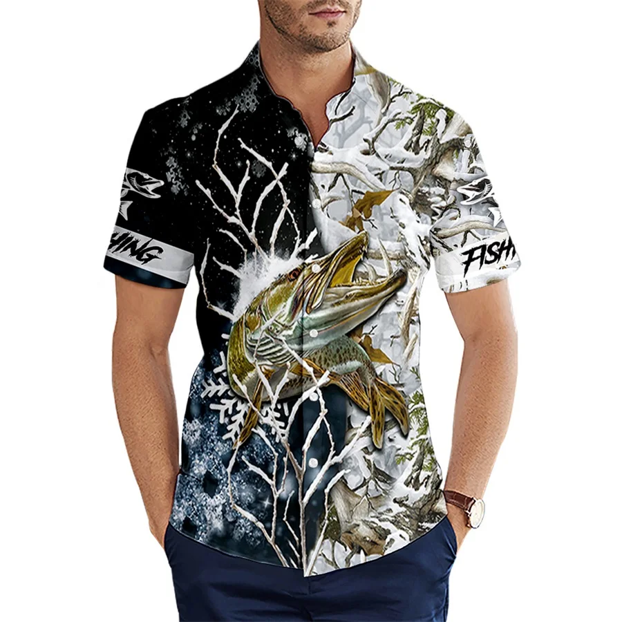 2021 Summer Short sleeve Shirts Beautiful Carp / Catfish Fishing Pattern 3D Printed  Hawaiian Shirt Mens Harajuku Casual Shirt - AliExpress