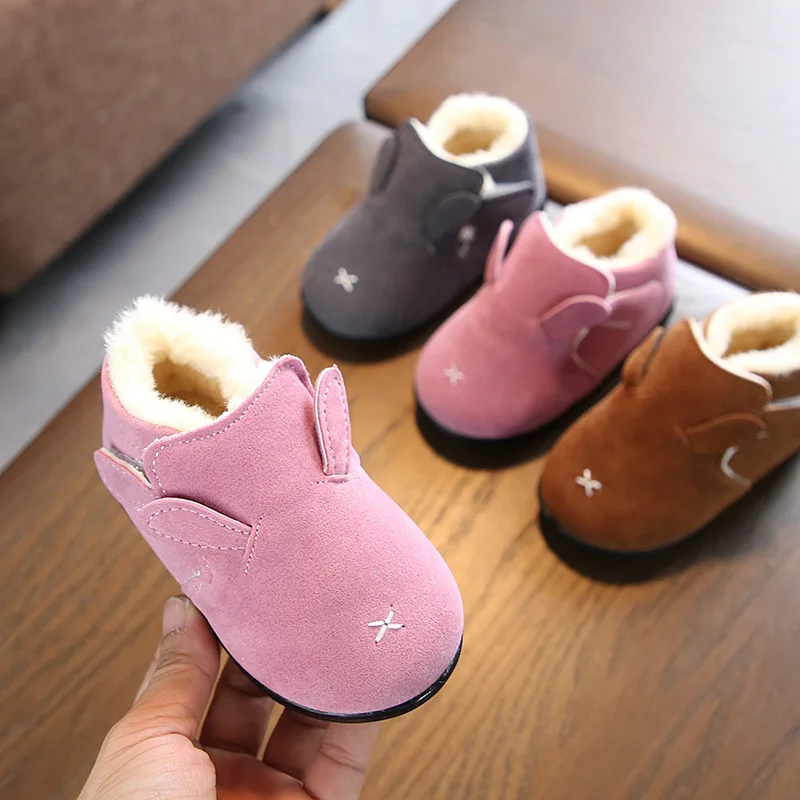Baby Cotton Shoes 1-3 Years Male Baby Shoes Soft-soled Toddler Shoes Female Winter Plus Velvet  Shoes Children Snow Boots