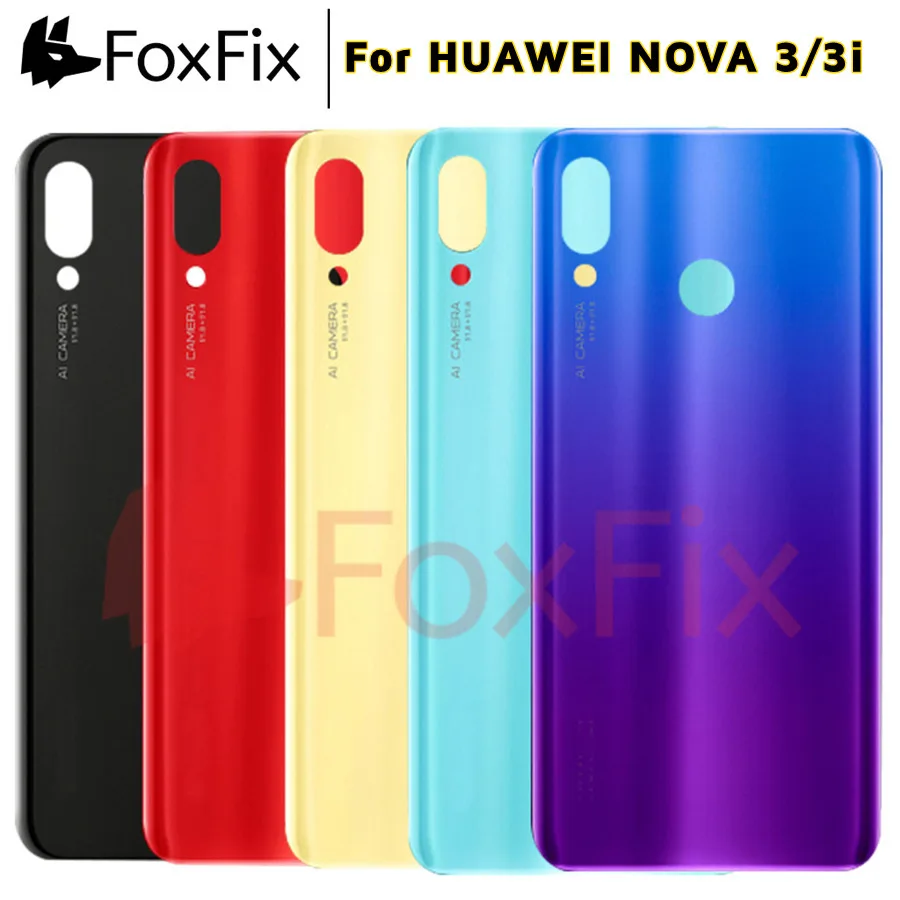 Стеклянная задняя крышка батарейного отсека для Huawei Nova 3 3i корпуса Задняя панель