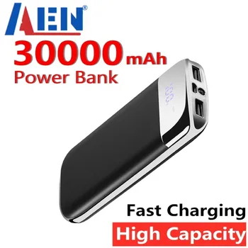 太陽光発電銀行 30000mah xiaomi外部バッテリー充電器携帯電話充電懐中電灯防水ポータブルpowerbank