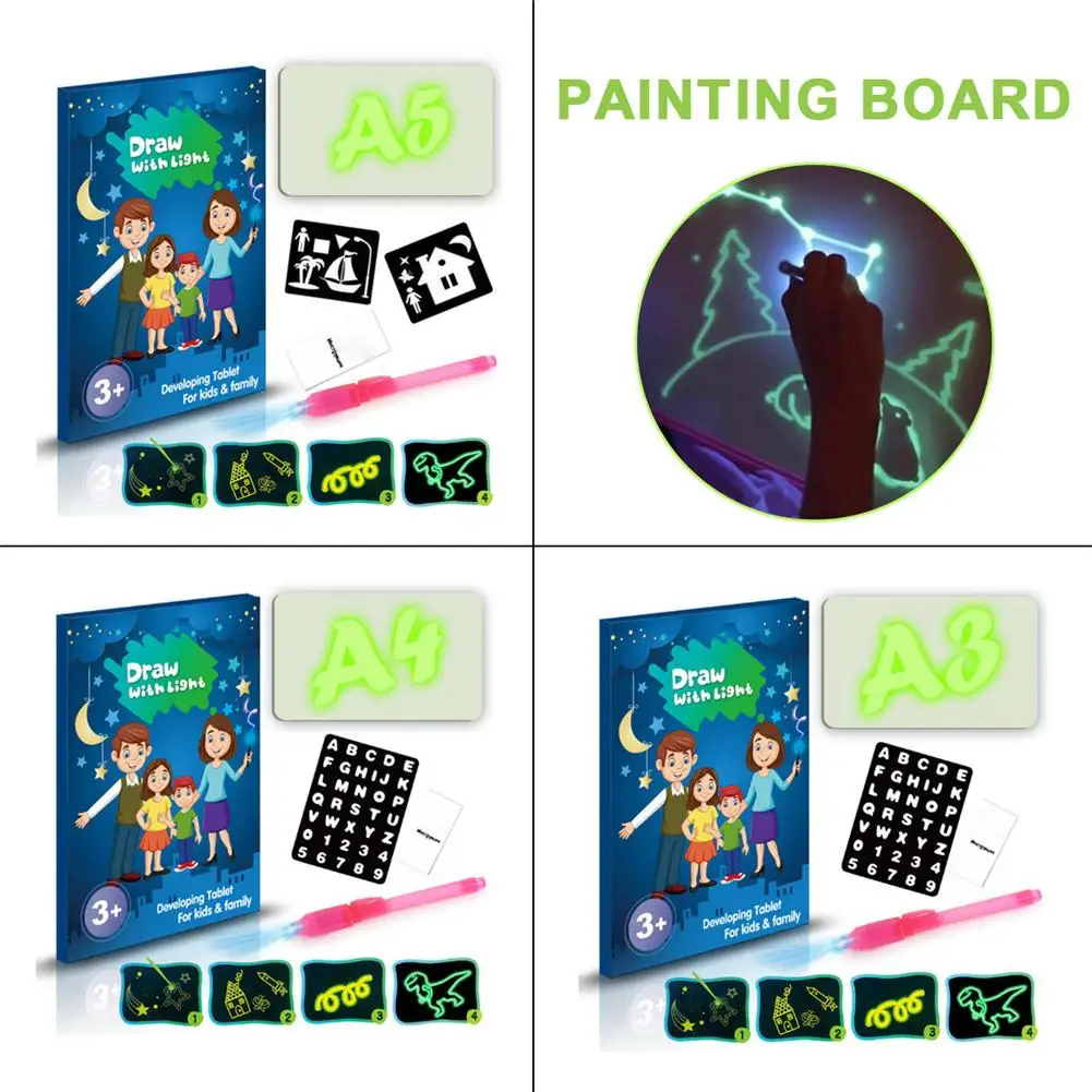 Children Light Drawing Doodle Board Toy Draw With Light 3D Drawing Board Fun And Educational Toy For Children Birthday Gift