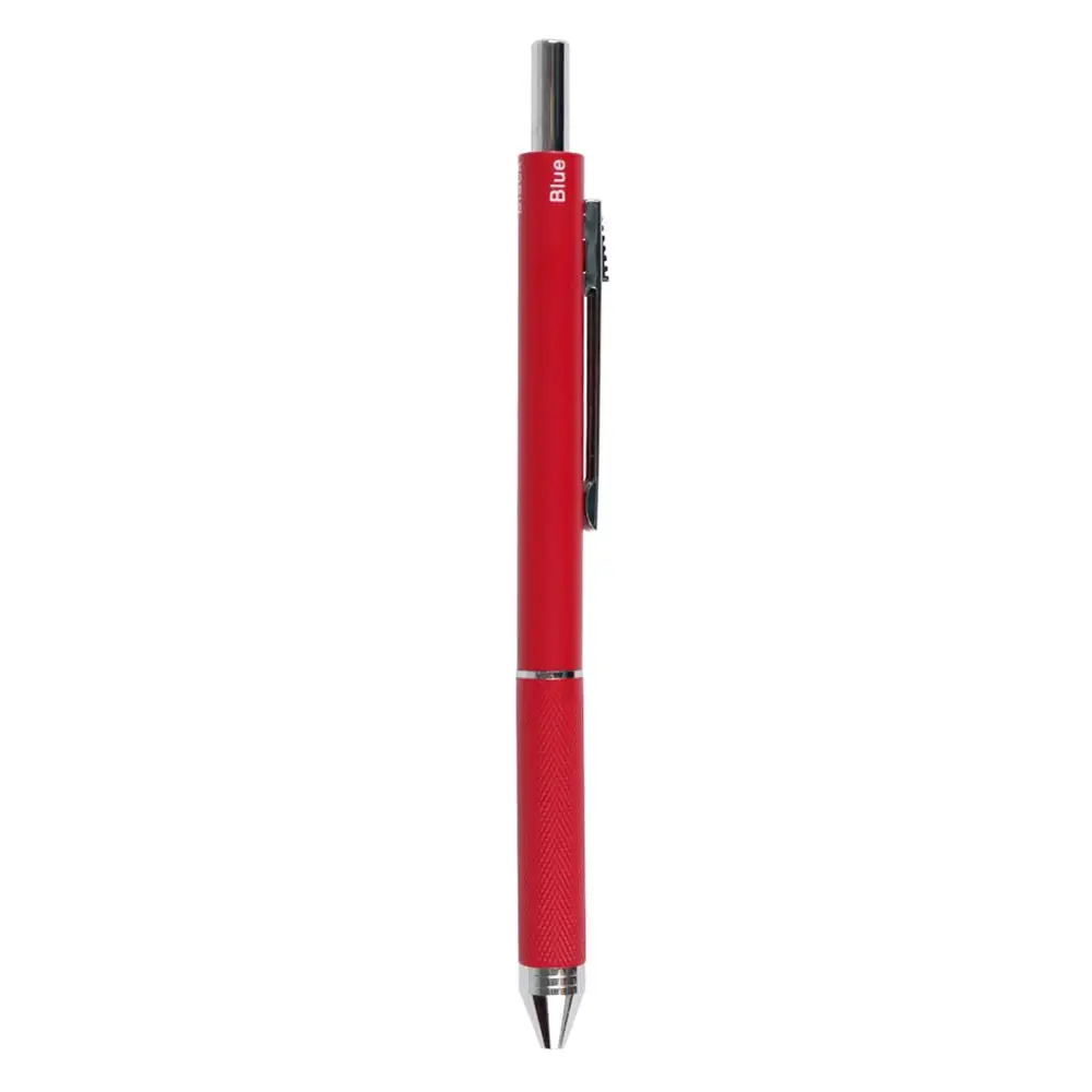 SML 1 шт. 4-в-1 разноцветная ручка-с металлическим корпусом-красный/синий шариковая ручка, цвет: черный, синий, красный чернилами Шариковая ручка и 0,5 мм карандаш