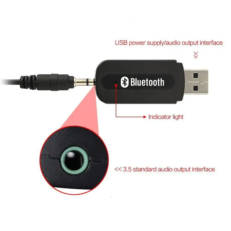 3,5 мм стерео аудио музыкальный приемник адаптер смарт портативный мини USB Bluetooth домашние стерео 3,5 ММ медиа-устройства
