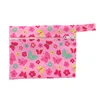 Ohbabyka Reusable Cloth Diaper Bag 18*14cm Travel Hanging Bags Waterproof Menstrual Nursing Pads Bag Mini Small WetBag 6 Colors 5