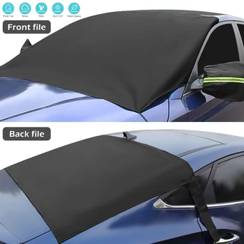 

Upgrade Car Windshield Cover Magnetic Storage Snow Cover Ice Shield Design Sunscreen Dust Scratch All Weather Protection