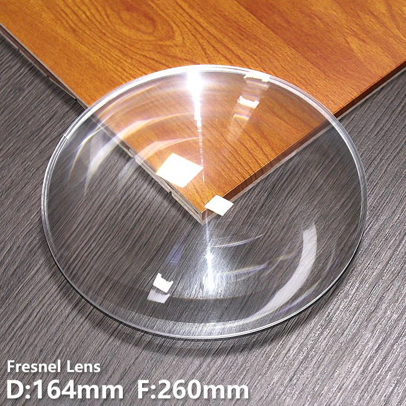 Fresnel lens D164mm for led lenses focal Magnifier spotlight DIY projector Downlight Precision testing Optical experiment len |